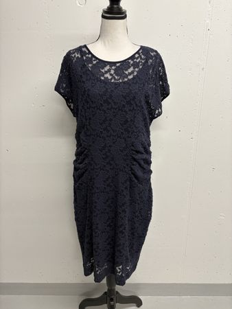 Marc Cain Kleid Gr. 44 N 6 dunkelblau Spitze Elegant