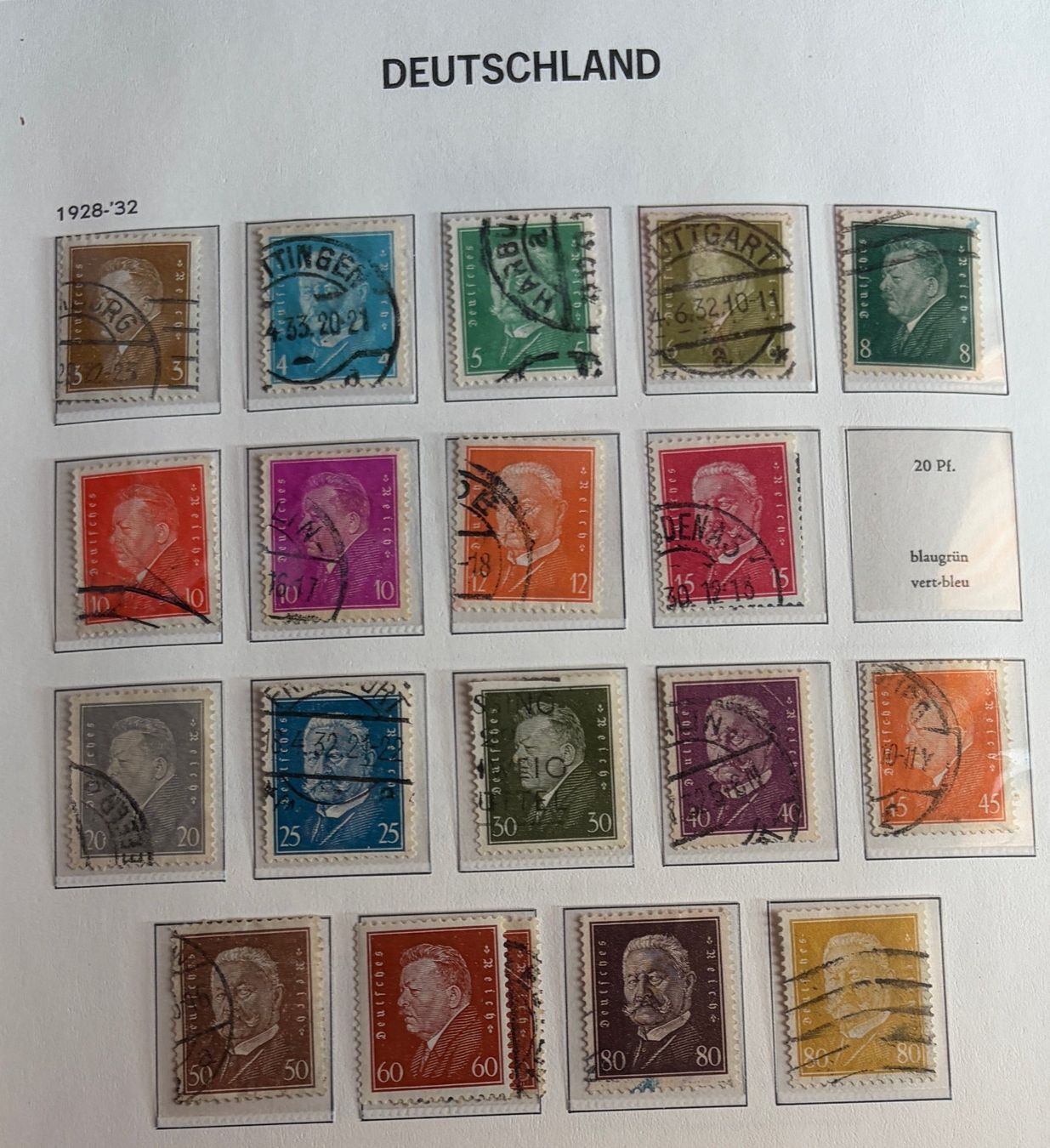Alle Briefmarken: Briefmarken Deutsches Reich – Gebraucht aus Dotzigen von ser_8hp9