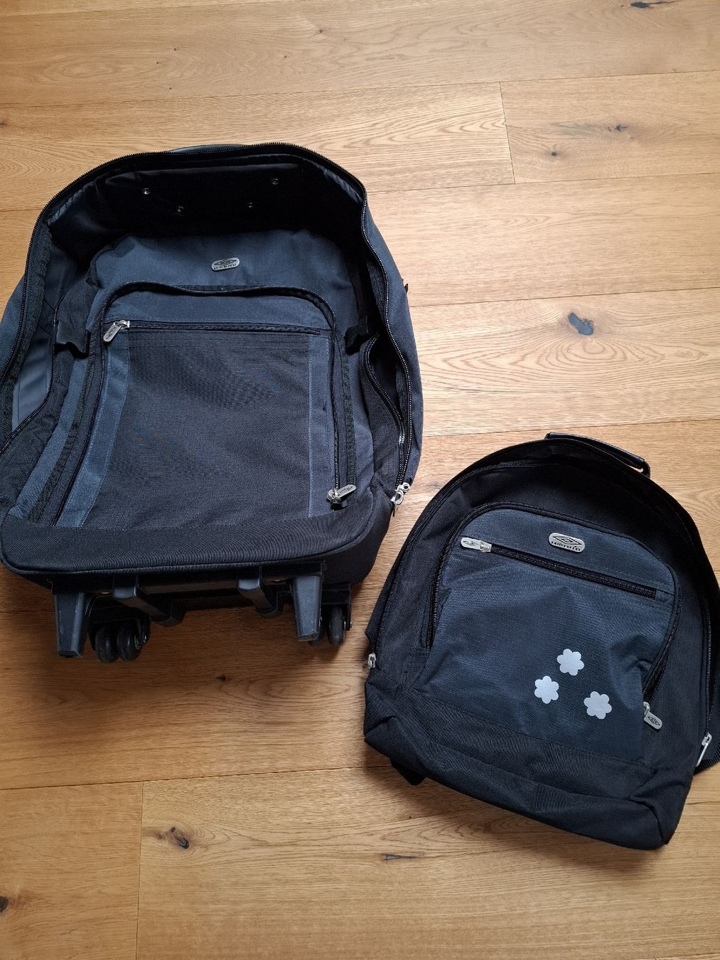 Valigie: Rollkoffer mit Rucksack schwarz  – Usato da Arnegg venduto da Seesicht64 5
