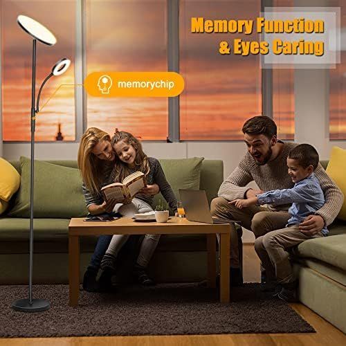 Lampes: LED Stehlampe dimmbar Deckenfluter mit Leselampe – Neuf avec emballage d'origine à Hundwil par Stallone5 4
