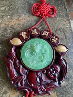 Feng Shui Glücksbringer mit Drache und Jadeimitat