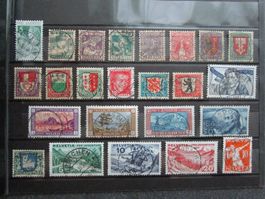 AB 1913: LOT Vollstempel Pro Juventute Ausgaben