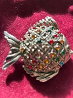 broche-métal argenté-poisson
