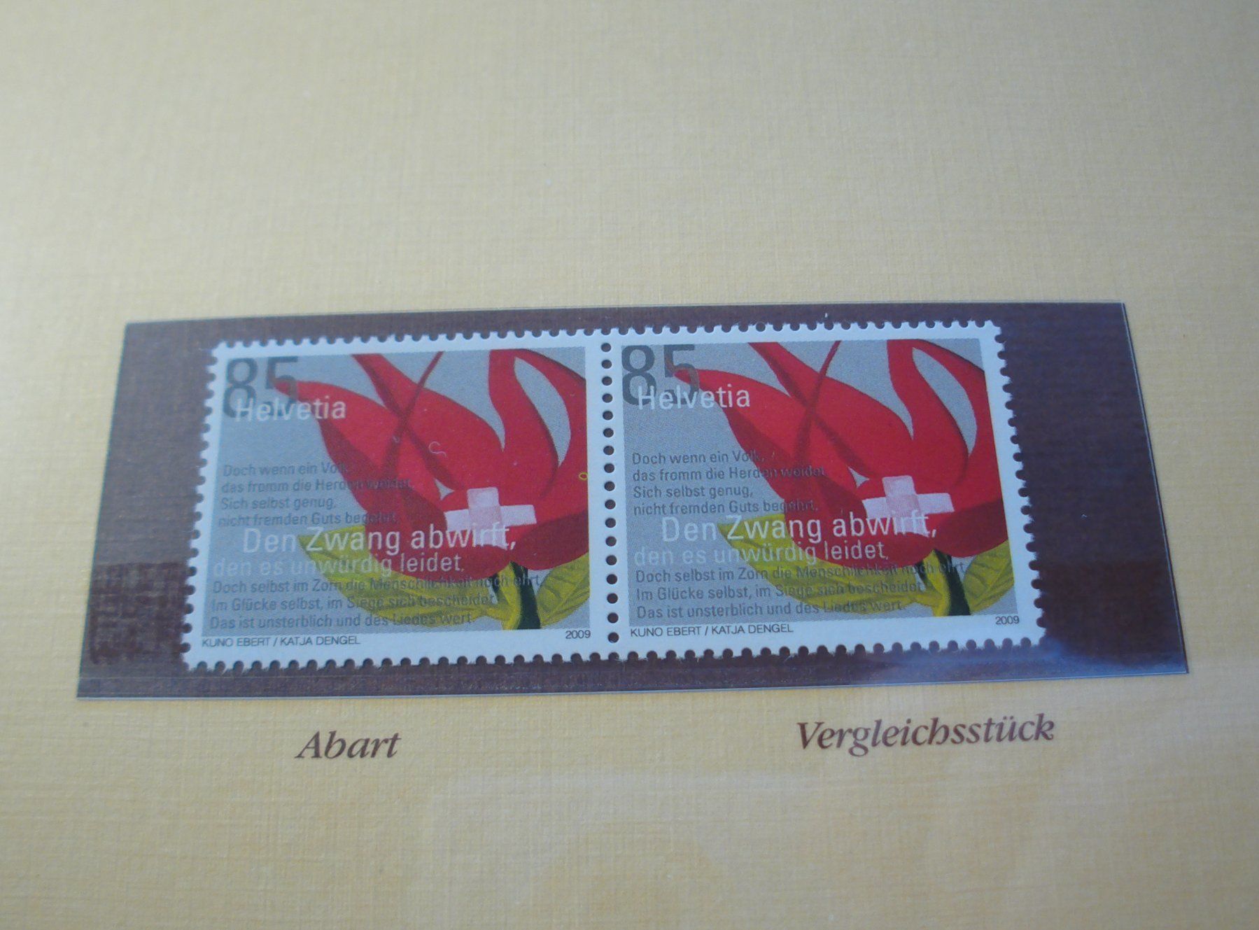 Tutti i francobolli: Abart "Schweizer Blume" 2009, **, Grosser Gelber Putzer – Usato da Niederwil AG venduto da morostahu