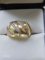 Gelb-Rot- Weissgoldring