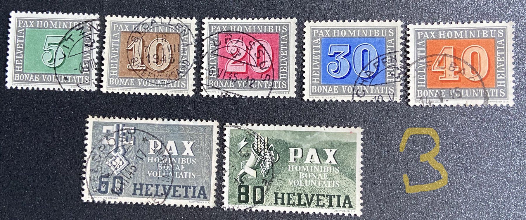 Alle Briefmarken: Lot Freimarken PAX – Gebraucht aus Böckten von Hansi36