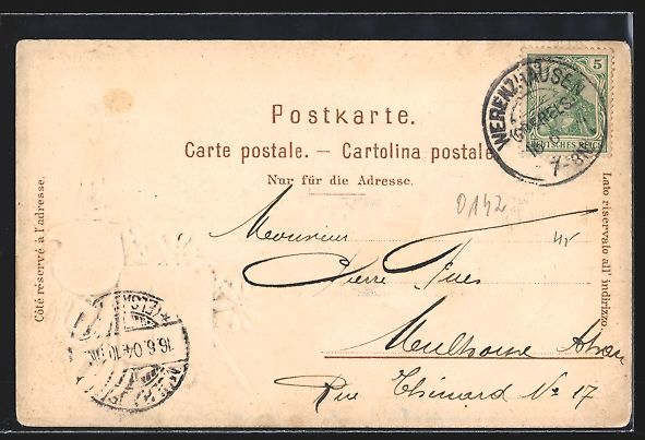 Cartoline postali: Passepartout-Lithographie Mariastein, Or – Usato da Berlin venduto da bartko-reher 1