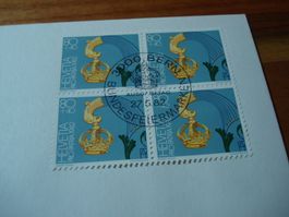 Pro Patria 1982, FDC Satz, Einzel + 4erblocks, 9 Belege