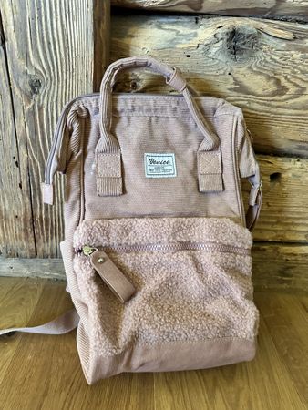Trendiger Cord Rucksack in Rosa - Neuwertig!