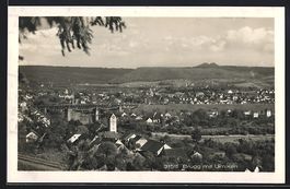 AK Brugg, Totalansicht mit Umiken, 1930