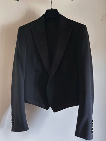 Giacca Gucci nera cropped/tuxedo originale – taglia 52 – com