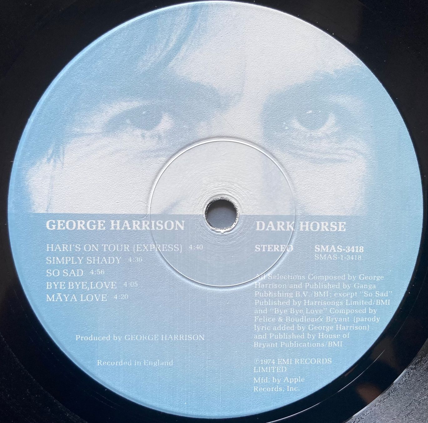 Schallplatten: GEORGE HARRISON - DARK HORSE – Gebraucht aus Poliez-Pittet von Newtown-Records 3