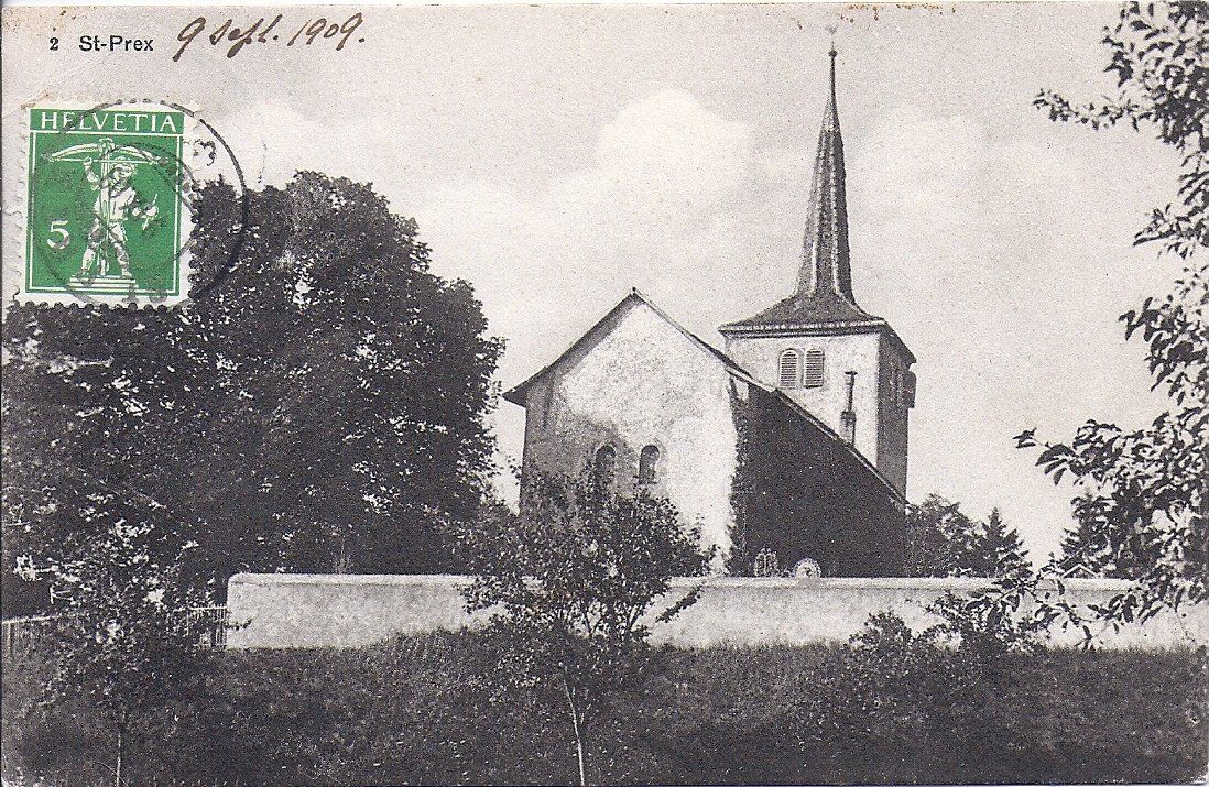 Ansichtskarten: ST. PREX, l'église – Gebraucht aus Les Verrières von Scampi0