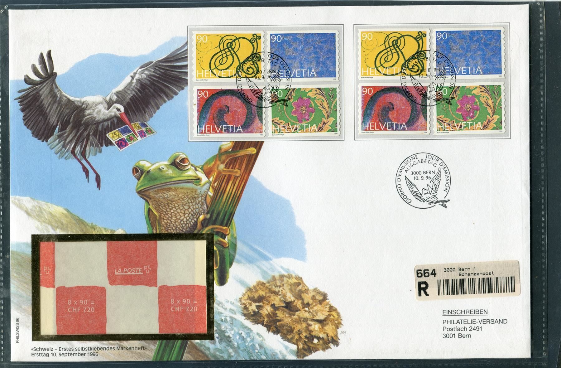 Tutti i francobolli: 1996 Gross FDC Markenheftchen – Usato da Winterthur venduto da Kyoung