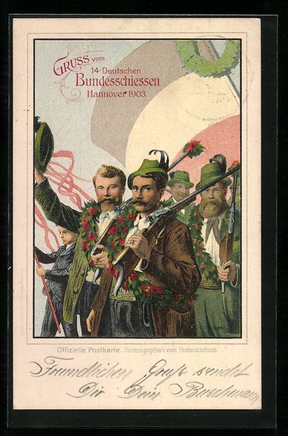 Entiers postaux: Hannover, 14. Deutsches Bundesschiessen  – D'occasion à Berlin par bartko-reher