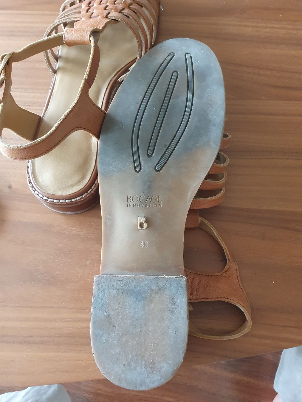 Chaussures femmes: Sandals Bocage woven leather brown size 40  – D'occasion à Zürich par nit_7c9k 2