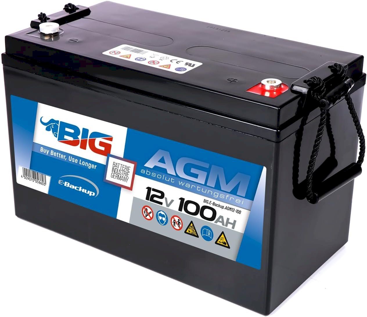 Batterie: BIG E-Backup AGM 12V 100Ah – Nuovo e nell'imballaggio originale da Bottighofen venduto da zaap 2