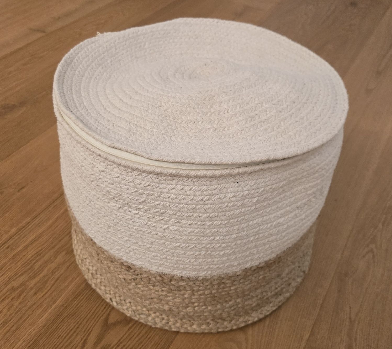 Sgabelli: Pouf Jute weiss-beige Boho-Style – Usato da Rüschlikon venduto da nicos8033 3