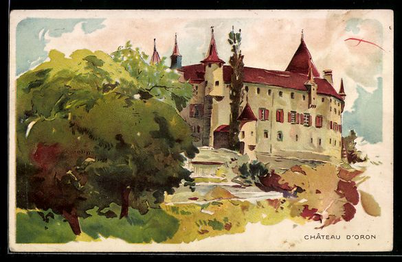 Ansichtskarten: AK Oron- le- Chatel, Chateau – Gebraucht aus Berlin von bartko-reher