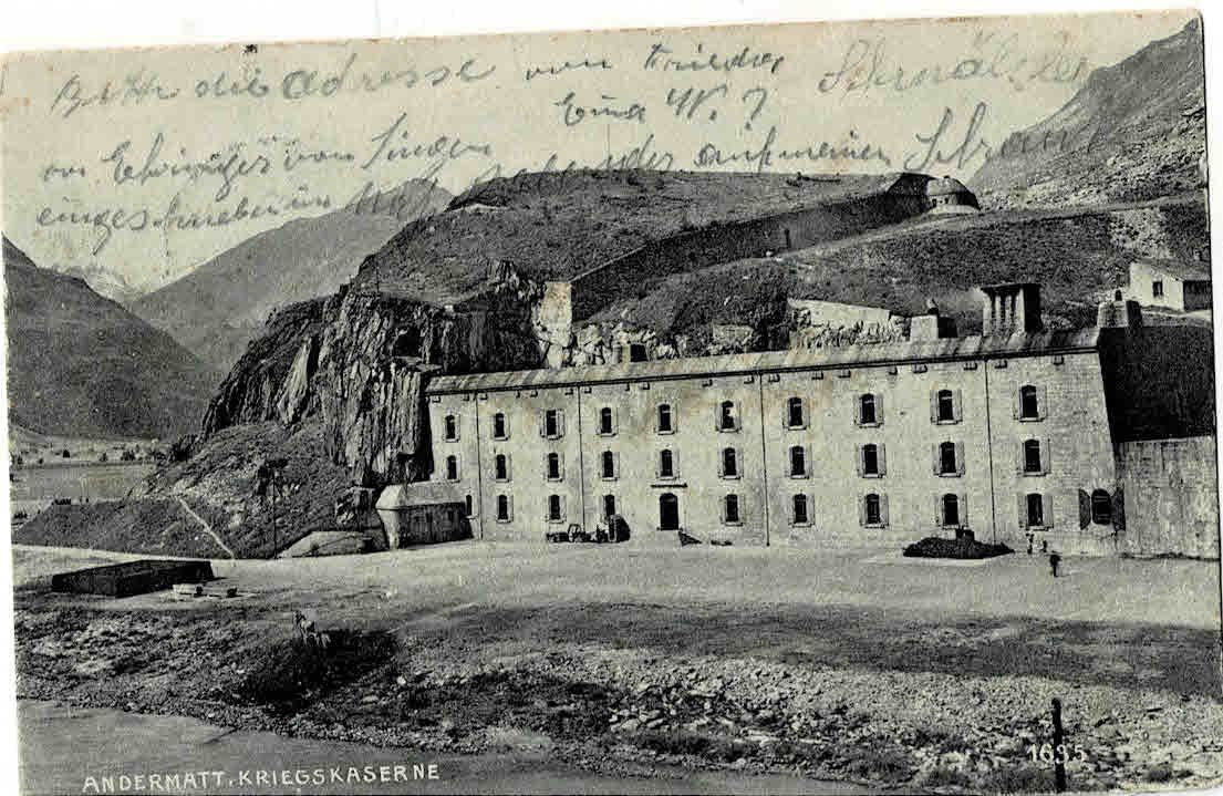 Cartoline postali: Andermatt Kriegskaserne Battallon 114 – Usato da Sulz AG venduto da Oberdanne8
