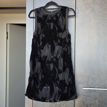 🐸 CALVIN KLEIN ELEGANTES DÉVORÉ AUSBRENN KLEID XS NEU!