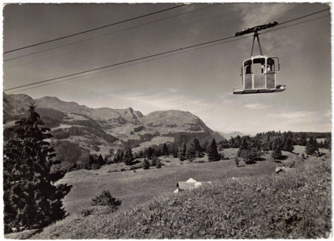 Ansichtskarten: Illgau - Luftseilbahn – Gebraucht aus Binningen von Mountainrider
