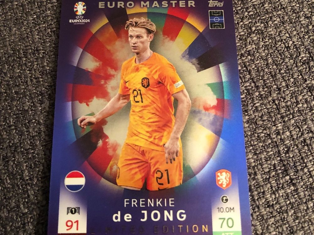 Topps Match Attax Euro 2024 Le13 Frenkie De Jong Holland 