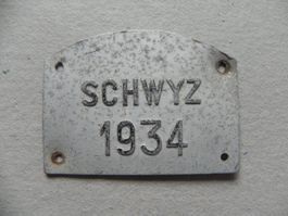 Velonummer Velo Rad Nummer SZ 34 Schwyz 1934 Rar Geschenk