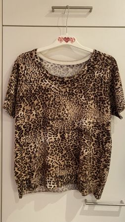 kurzarm Sommer Pulli, Gr.40 Leo Print,