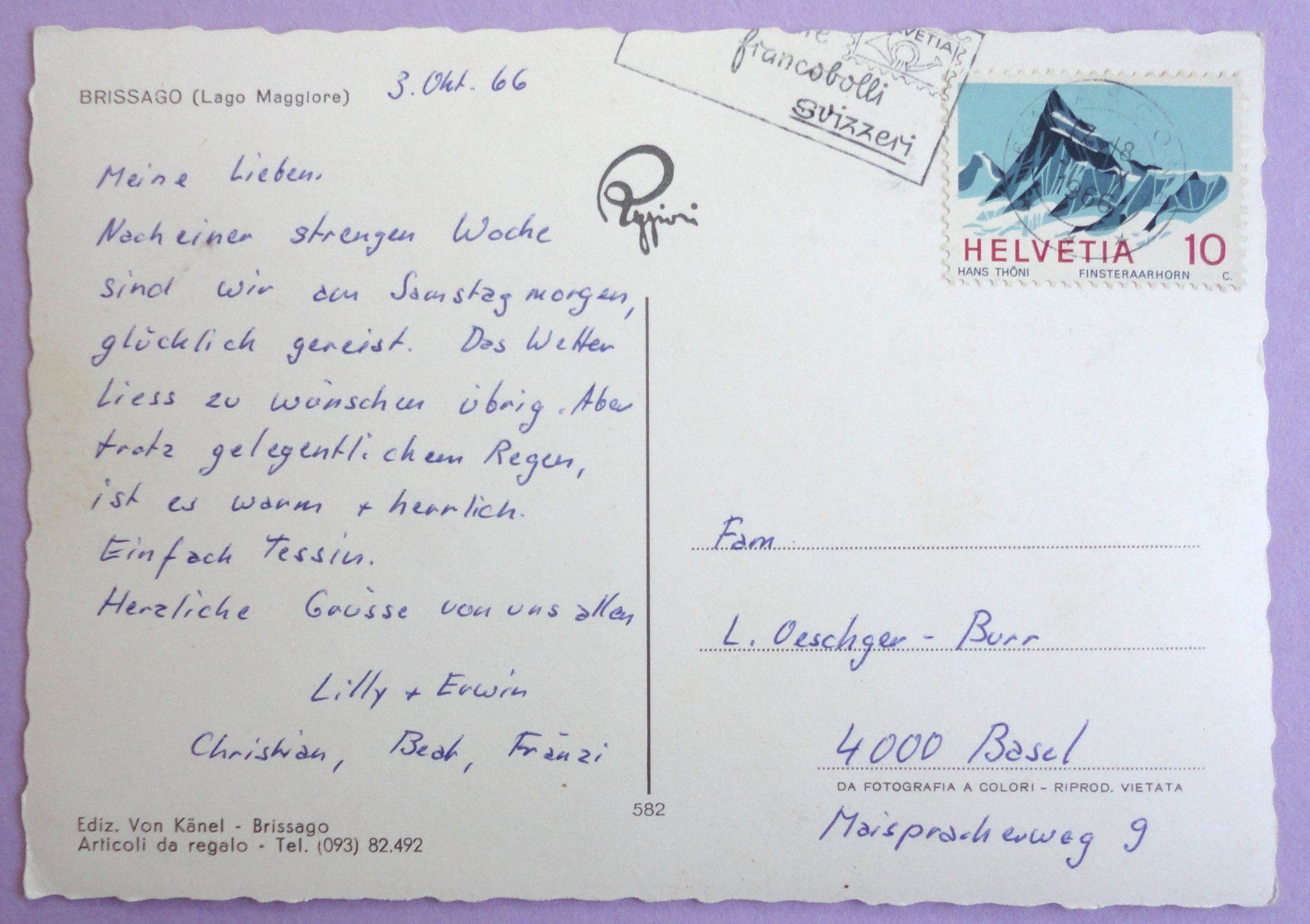 Cartoline postali: Brissago (Lago Maggiore) – Usato da Fétigny venduto da Billy2miny 1