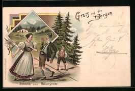 Litho Sennrin und Salontyroler in Tracht