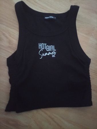 Tally Weijl Top schwarz Grösse XS mit Print guter Zustand