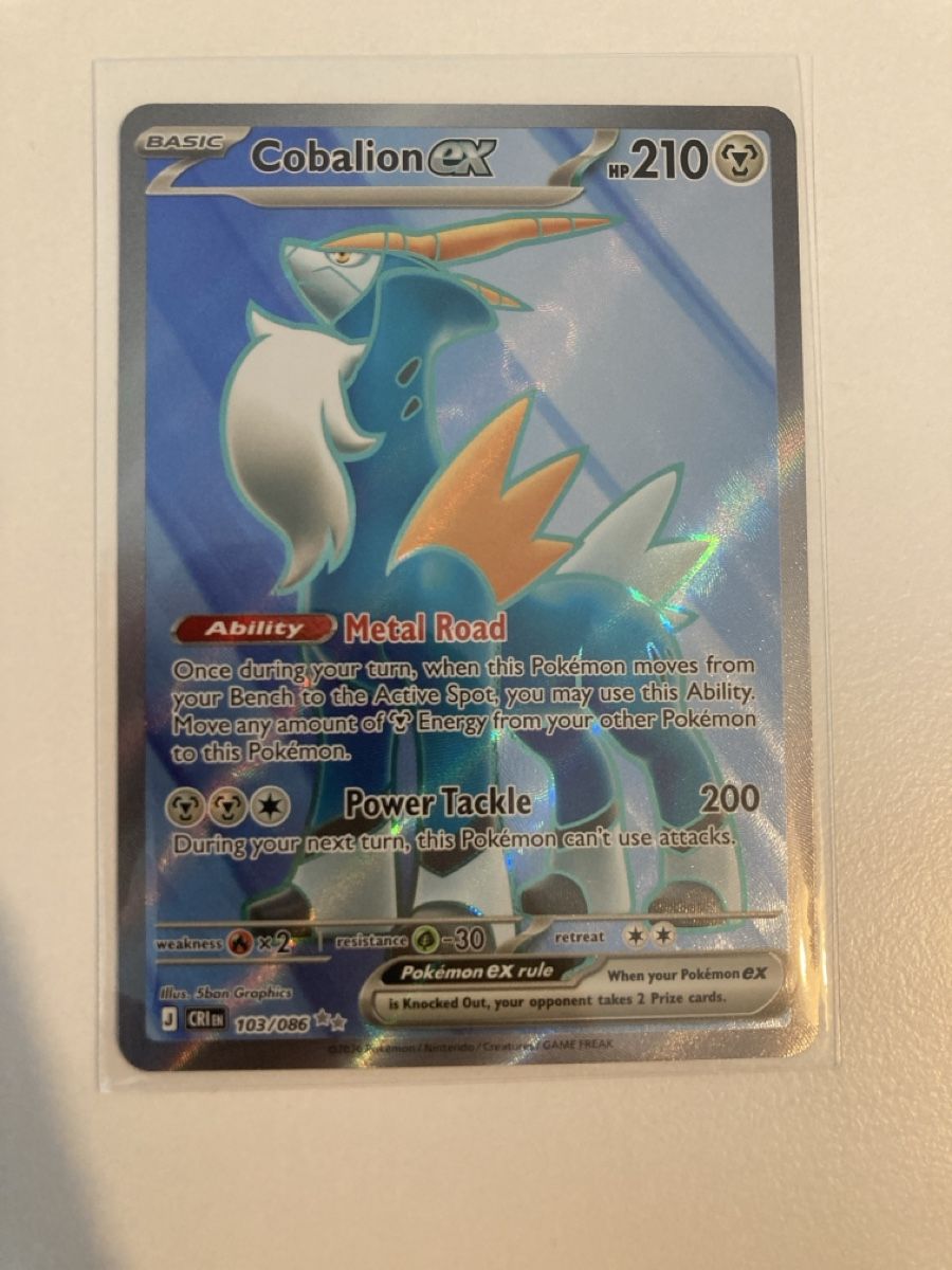 Pokémon Carte collezionabili: Cobalion ex 103/086 EN – Nuovo (secondo la descrizione) da Wohlen AG venduto da Liridon22