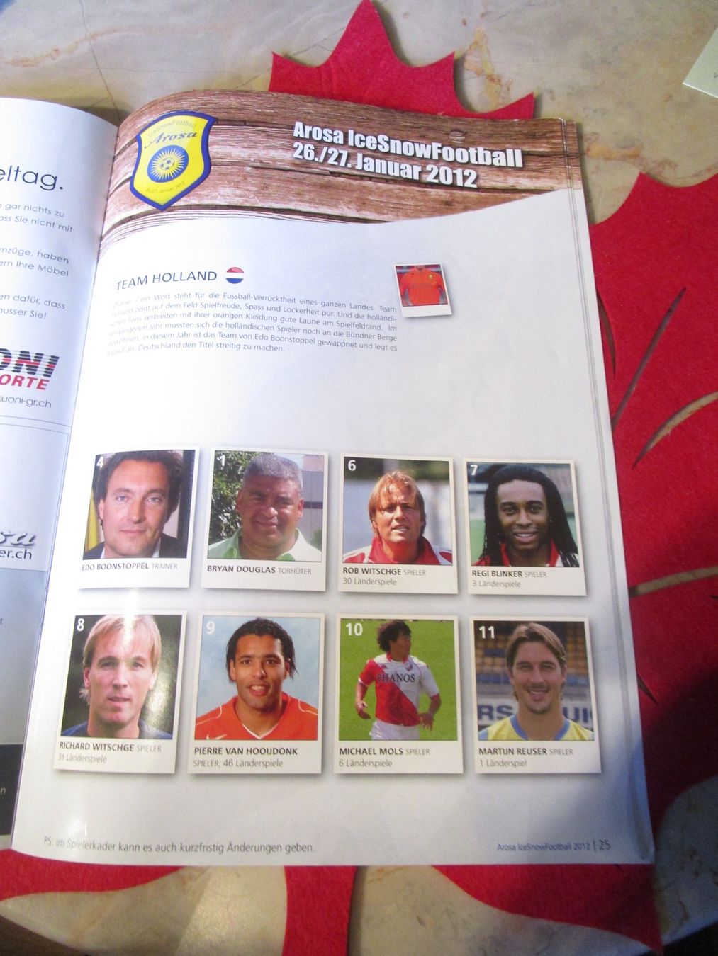 Autografi: AROSA EIS-SNOW FUSSBALL PROGRAMM-HEFT MIT RAREN AUTOGRAMMEN – Usato da GUTENSWIL venduto da Alpina6 6