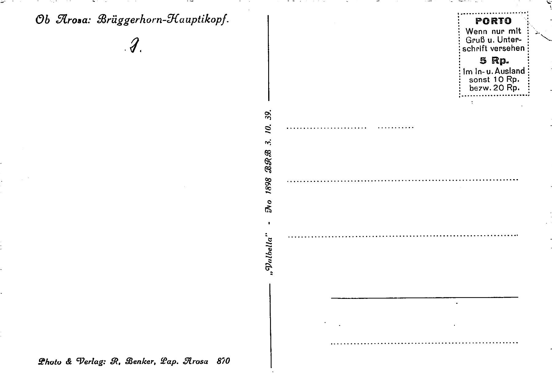 Cartoline postali: 2x Arosa – Usato da Ottikon b.Kemptth. venduto da Neptun1974 3