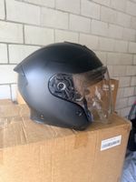 Motorradhelm Jethelm schwarz mit Visier guter Zustand
