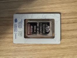 PAMP Suisse 1 oz Silberbarren 999.0 neu mit Zertifikat
