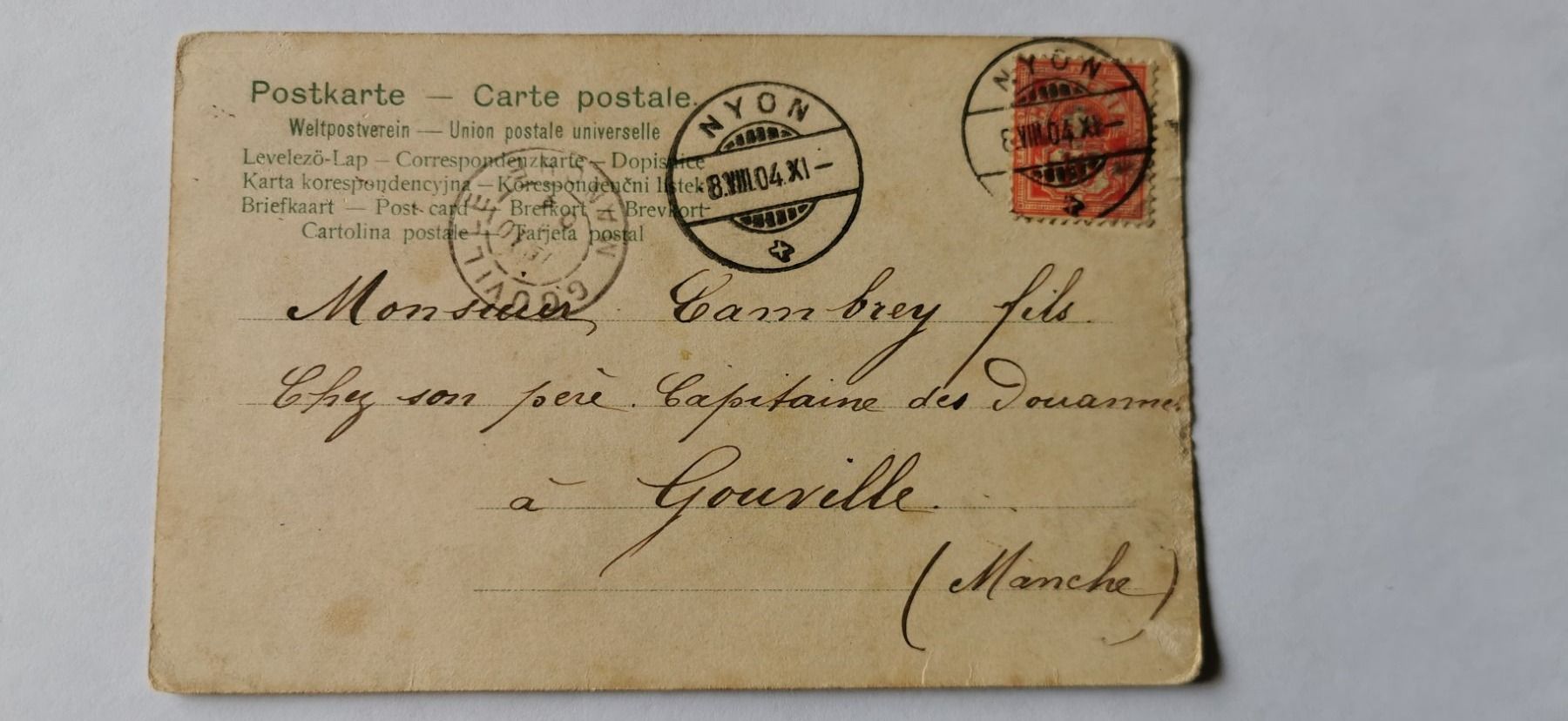 Tutti i francobolli: Carte postale Weltpostverein 1904 – Usato da Aadorf venduto da Chnorli-Furz