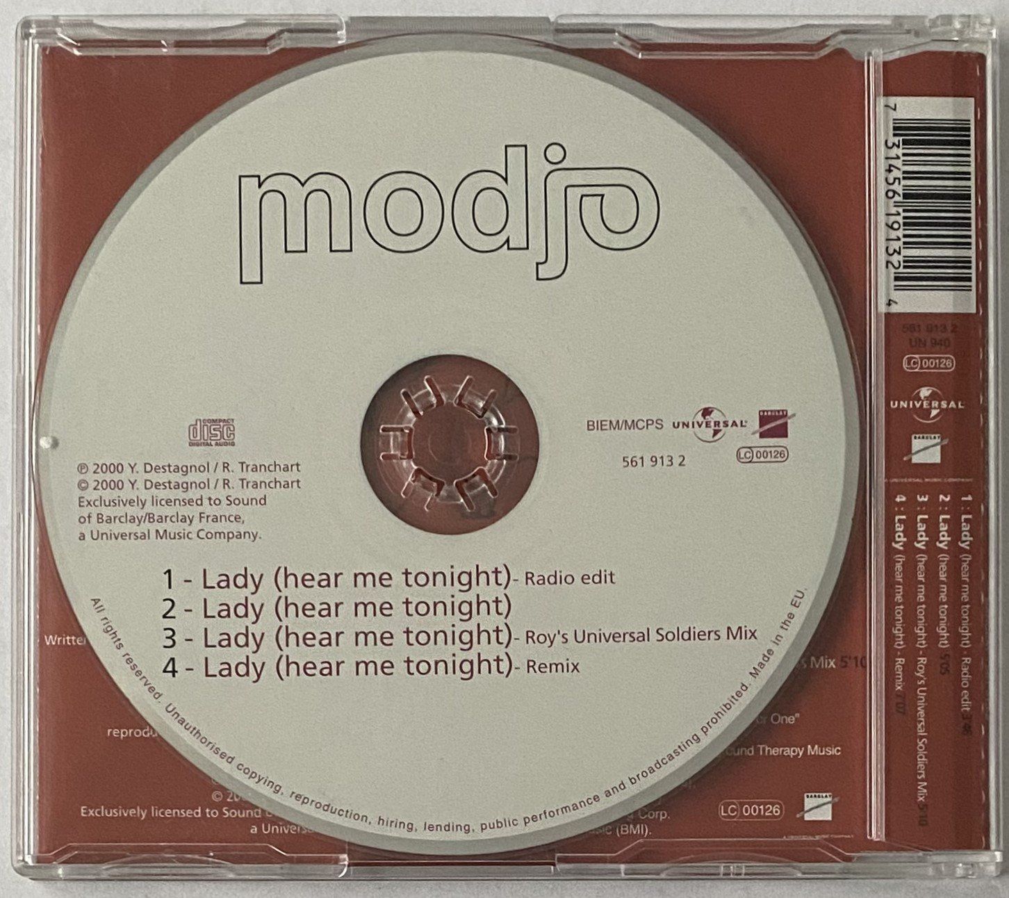 CDs: Modjo, Lady (Hear Me Tonight) – Gebraucht aus Flums von Asquillo 1