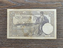 Jugoslawien 100 Dinara 1929 !!!!!!!!!
