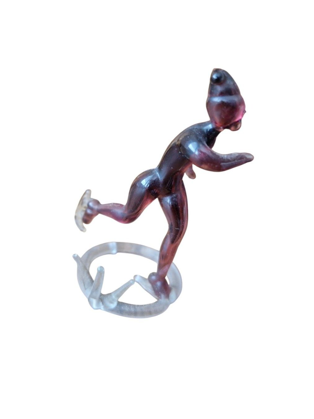 Statuette: Figur Glas Schlittschuhläufer – Usato da Mörschwil venduto da wunderkiste44