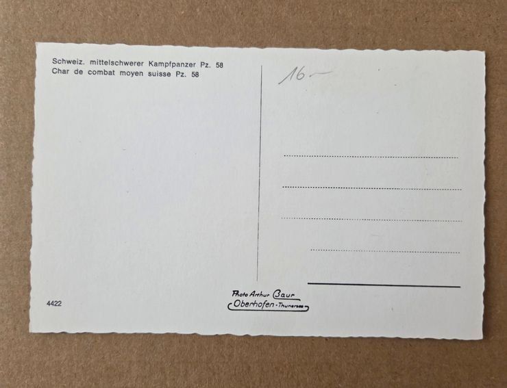 Cartoline postali: AK Ansichtskarte Panzer Pz.58 Kampfpanzer – Usato da Schenkon venduto da Uhu007 1
