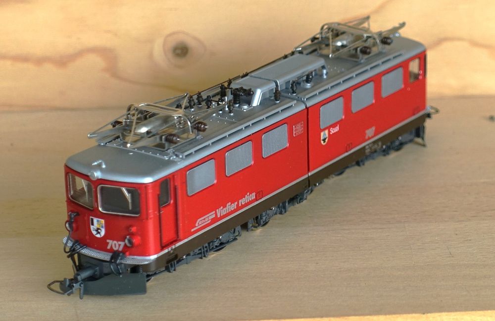 RhB Ge 6/6 II 707 Scuol, Bemo Art. 1254/4, DC analog. 3