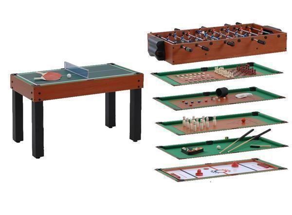 Giochi: Tischfussball spieltisch 12 multigames – Nuovo e nell'imballaggio originale da Boudry venduto da sportethobby 1