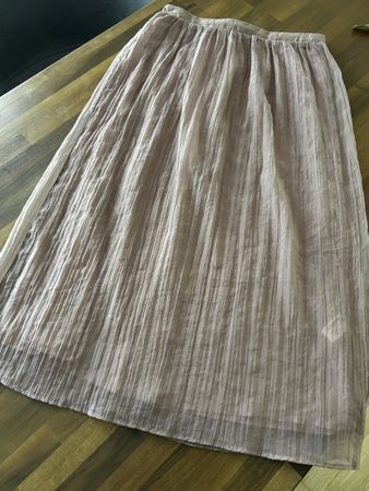 ZARA Maxirock Plissee Altrosa Gr. M 1x getragen wie NEU