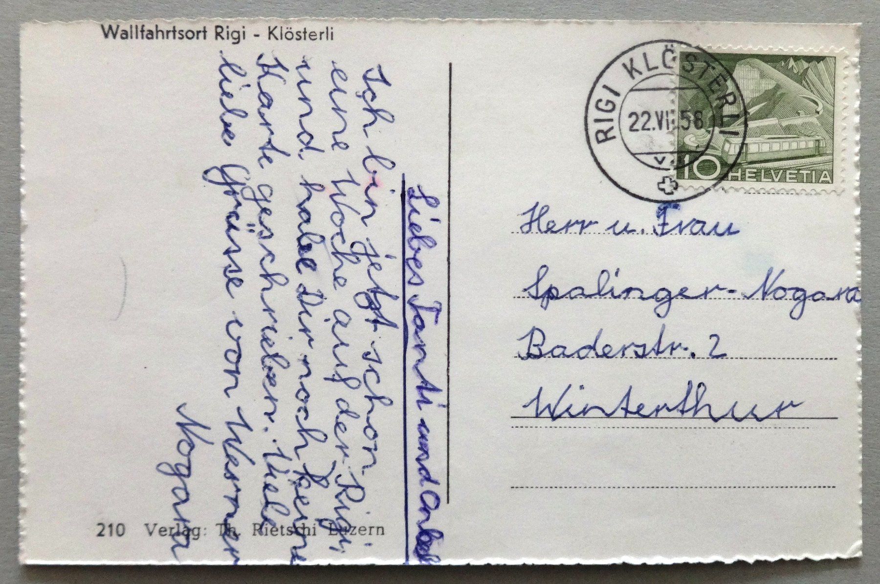 Ansichtskarten: Wallfahrtsort Rigi - Klösterli – Gebraucht aus Fétigny von Billy2miny 1