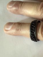 1 Stück Herren Ring, Edelstahl, Schwarz, Grosse-13