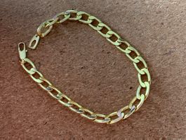 Panzerarmband vergoldet (7mm)
