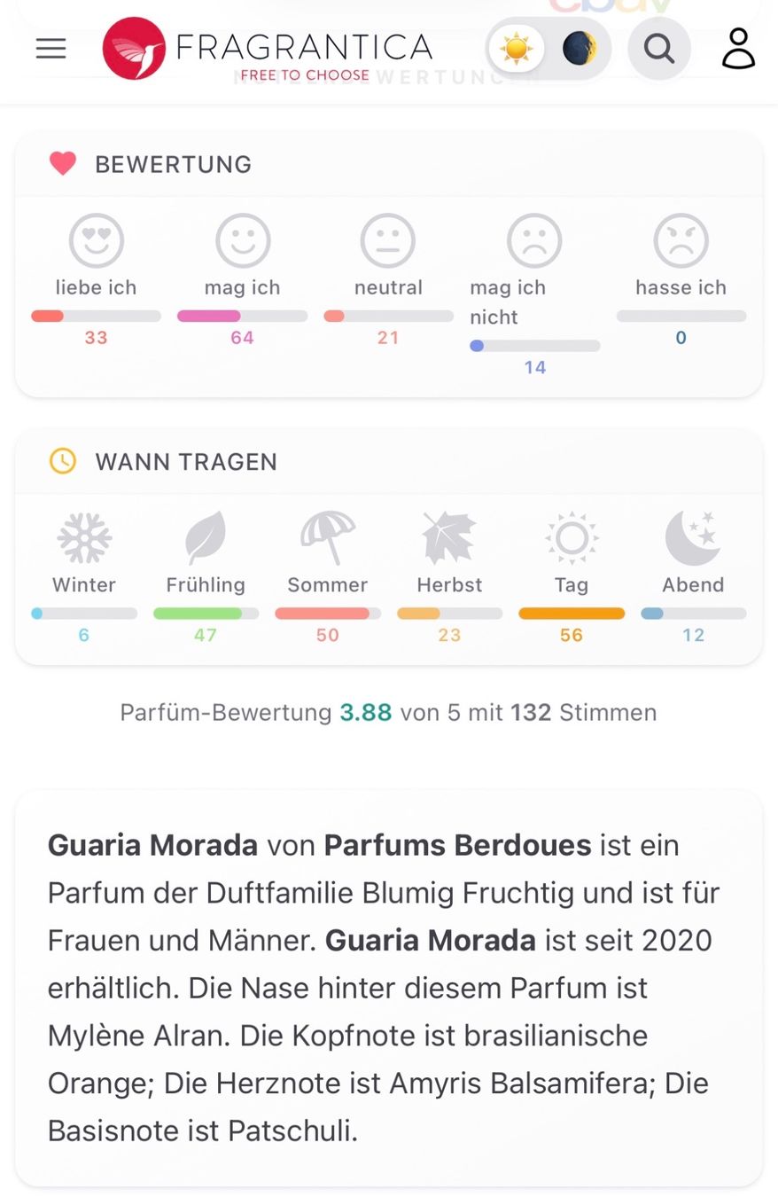 Profumi & Eau de Toilette: Berdoues Guaria Morada Abfüllung EDP 2ml. – Nuovo e nell'imballaggio originale da Zürich venduto da deruja 6