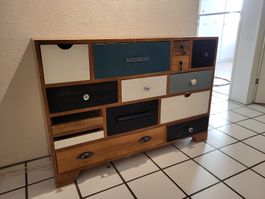 Kommode KARE DESIGN Holz Mischung 14 Schubladen Vintage 